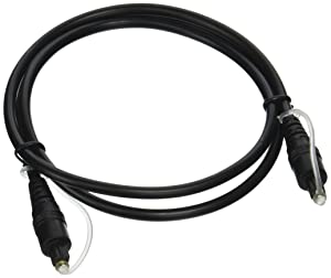 Monoprice Digital Coax & Optical Toslink to R/L Stereo Audio Converter and S/PDIF (Toslink) Digital Optical Audio Cable, 3ft Black Audio Converter + Audio Cable
