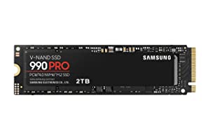 SAMSUNG 990 PRO SSD 2TB PCIe 4.0 M.2 Internal Solid State Drive, Fastest Speed for Gaming, Heat Control, Direct Storage and Memory Expansion for Video Editing, Heavy Graphics, MZ-V9P2T0B/AM