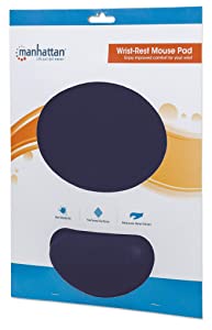 Manhattan Gel Mouse Pad - with Soft Wrist Support, Non- Slip Base, Ergonomic Design - for Laptop, Computer, PC Mouse - Blue, 434386