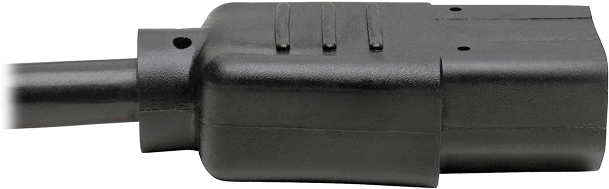 Tripp lite C14 Male to C13 Female Splitter, PDU Style - C14 to 2X C13, 10A, 100–250V, 18 AWG, 18 in, Black