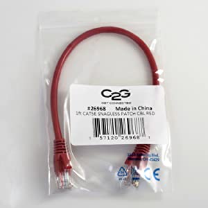 C2g/ cables to go C2G/Cables to Go 00422 Cat5e Snagless Unshielded (UTP) Network Patch Cable, Red (6 Feet/1.82 Meters) Red 6 Feet