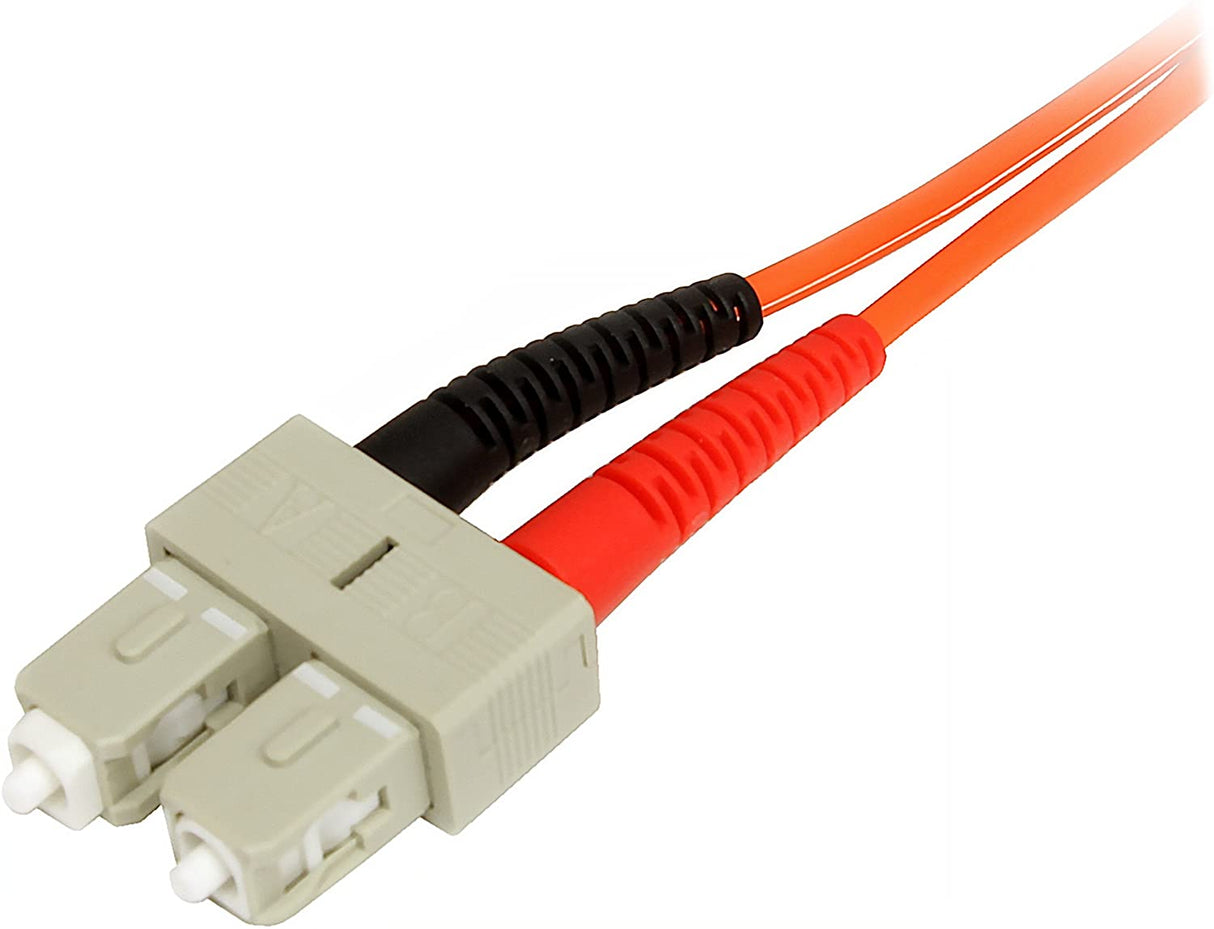 StarTech.com 2m Fiber Optic Cable - Multimode Duplex 62.5/125 - LSZH - LC/SC - OM1 - LC to SC Fiber Patch Cable (FIBLCSC2) Orange 6.6 ft / 2 m LC to SC Multimode Duplex 62.5/125