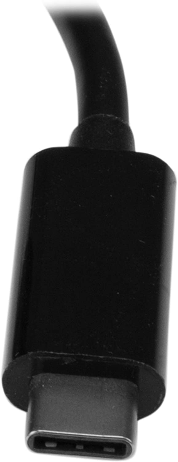 StarTech.com 3 Port USB-C Hub with Gigabit Ethernet & 60W Power Delivery Passthrough Laptop Charging - USB-C to 3x USB-A (USB 3.0 SuperSpeed 5Gbps) - USB 3.1/3.2 Gen 1 Type-C Adapter Hub (HB30C3AGEPD) Black w/ 4 Port Hub and Power Delivery