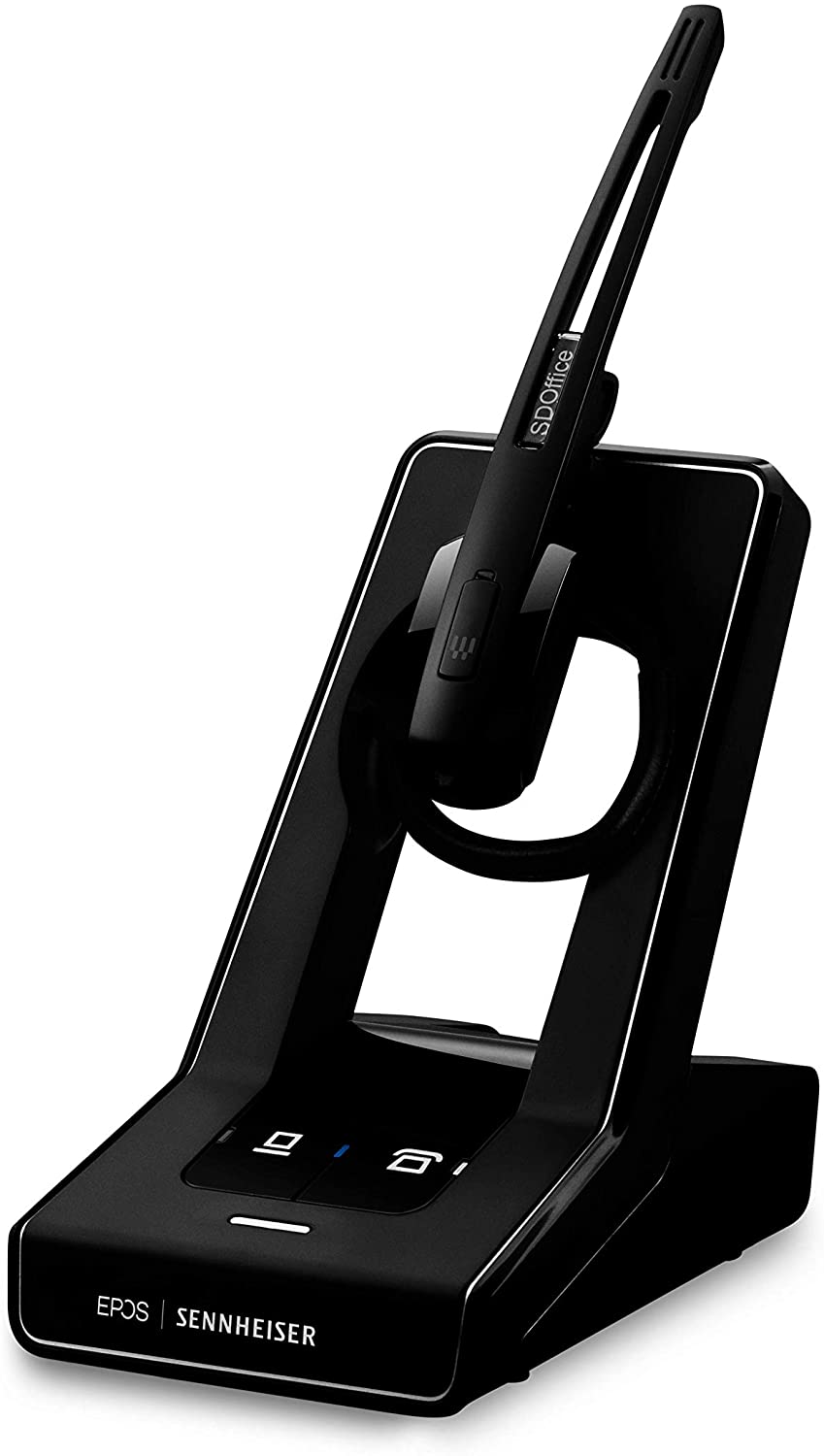 Sennheiser SD Office ML (506009) - Single-Sided DECT Wireless Headset for Desk Phone and Skype for Business Connection, Noise-Cancelling Microphone, Multiple Wearing Styles (Black)