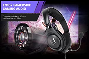 Creative Sound Blaster Blaze V2 Over-Ear Gaming Headset with Detachable Noise-Cancelling Microphone, Volume and Mic Mute Control for PC / Mac / Consoles