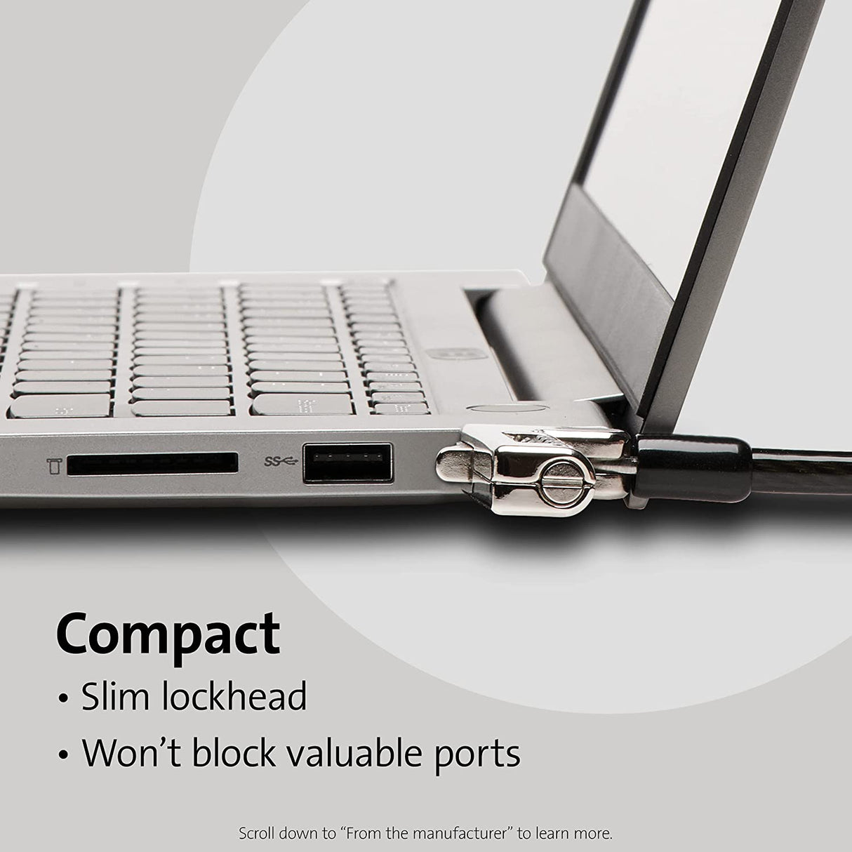 Kensington Slim Combination Ultra Cable Lock for Standard Slot (K60628WW)