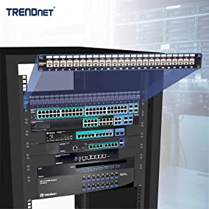 TRENDnet 24-Port Blank Keystone 1U Patch Panel Bundle, Includes (Qty 1) TRENDnet Cat6 Keystone Jack 25-Pack