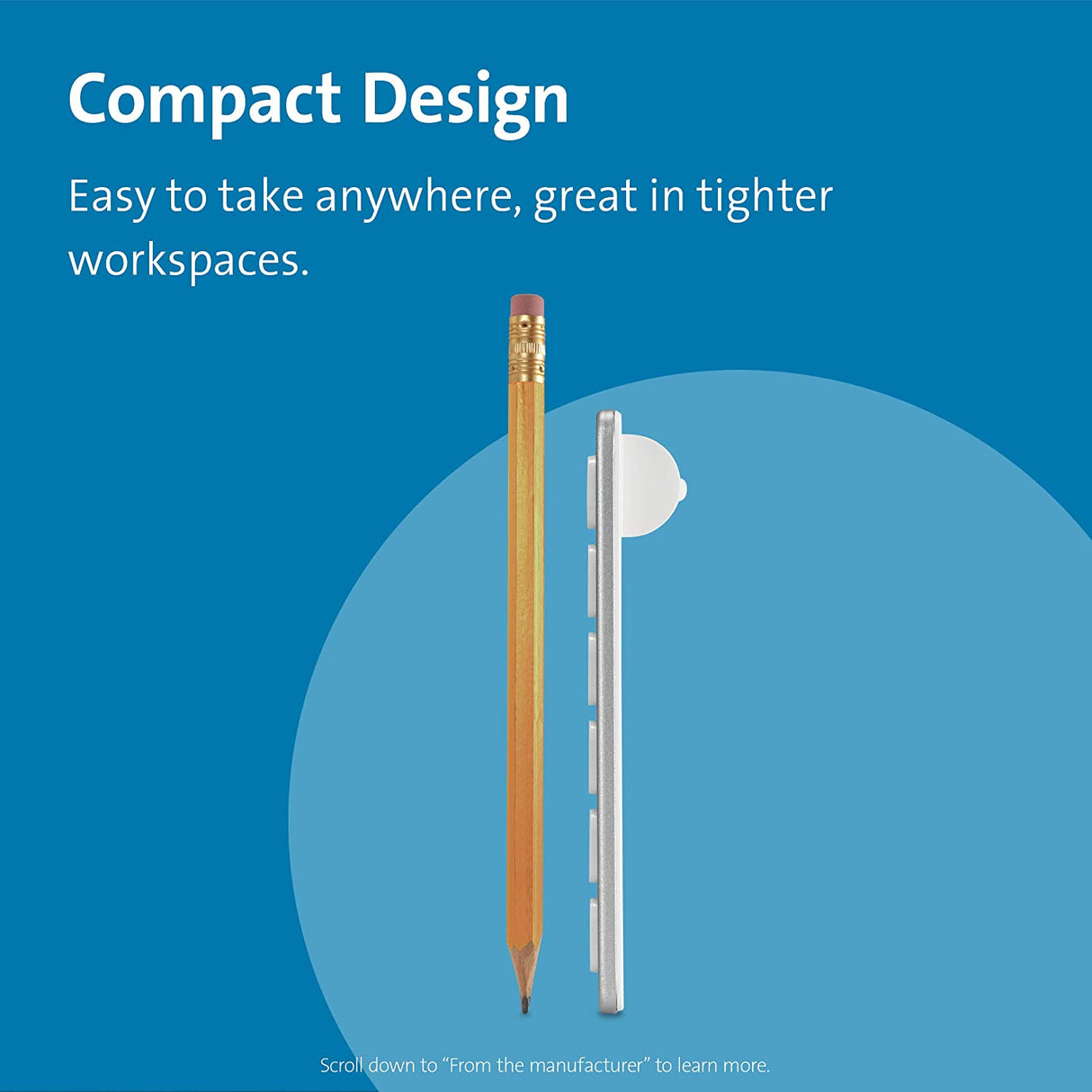 Kensington Multi-Device Dual Wireless Compact Keyboard - Silver (K75504US) Compact Wireless Silver