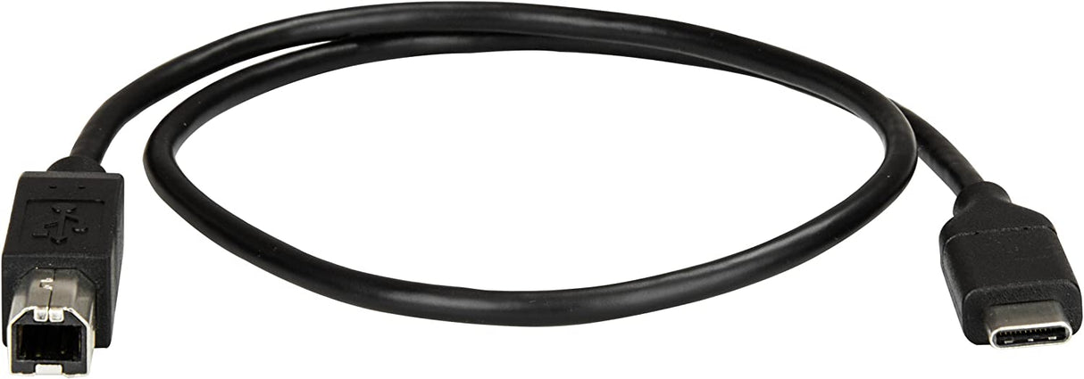 StarTech.com USB C to USB B Printer Cable - 1.6 ft / 0.5m - USB C Printer Cable - USB C to USB B Cable - USB Type C to Type B (USB2CB50CM), Black 1.5 ft/ 0.5 m