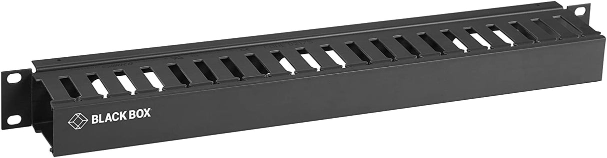 Black box network services Black Box Network - RMT100A-R4 Horizontal Cable Manager - Matte Black - Steel - TAA Compliant