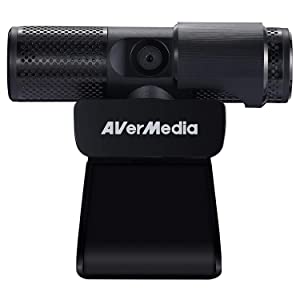 AVerMedia Live Streamer CAM 313: Full HD 1080P Streaming Webcam, Privacy Shutter, Dual Microphone, 360 Degree Swivel Design, Exclusive AI Facial Tracking Stickers. (PW313) 1080p 30fps