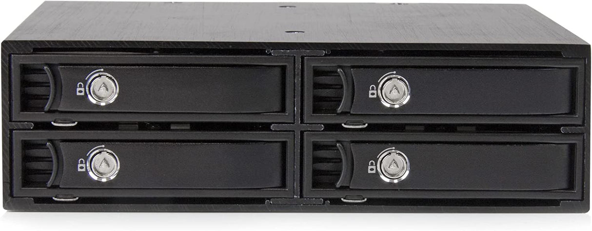StarTech.com 4-Bay Mobile Rack Backplane for 2.5in SATA/SAS Drives - Hot Swap SSDs/HDDs from 5-15mm - Supports SAS II & SATA III (6 Gbps) (SATSASBP425) 4-Bay (2.5 in SATA/SAS) 1x5.25" Bay