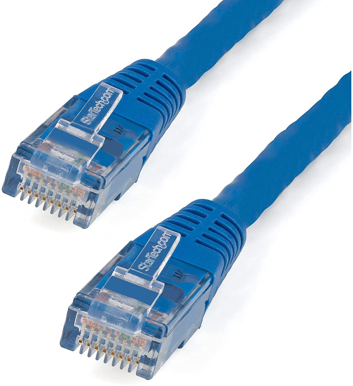 StarTech.com 50ft CAT6 Ethernet Cable - Blue CAT 6 Gigabit Ethernet Wire -650MHz 100W PoE++ RJ45 UTP Molded Category 6 Network/Patch Cord w/Strain Relief/Fluke Tested UL/TIA Certified (C6PATCH50BL) Blue 50 ft / 15 m 1 Pack