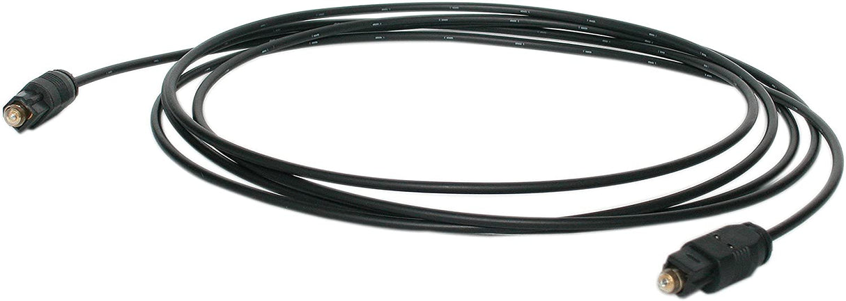 StarTech.com 6 ft. (1.8 m) Digital Optical Audio Cable - Toslink Digital Optical SPDIF - Ultra-Thin - Male/Male - Optical Audio Cable (THINTOS6) Black 6 ft / 2m Toslink Cable