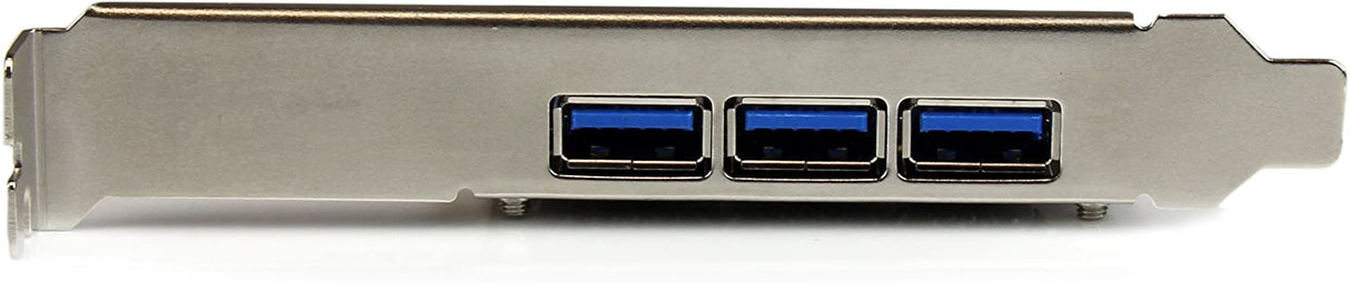 StarTech.com 4 Port PCI Express USB 3.0 Card - 3 External and 1 Internal - Native OS Support in Windows 8 and 7 - Standard and Low-Profile (PEXUSB3S42)