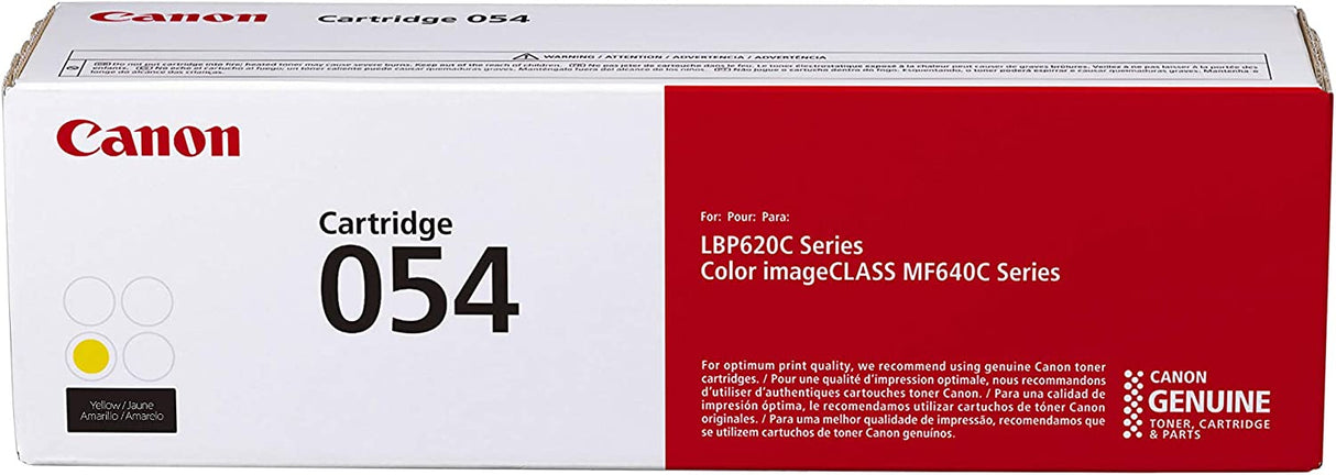 Canon Genuine Toner, Cartridge 054 Yellow (3021C001) 1 Pack & Canon Genuine Toner, Cartridge 054 Magenta (3022C001) 1 Pack, for Canon Color imageCLASS MF641Cdw, MF642Cdw, Laser Printers Yellow Toner + Cartridge Magenta