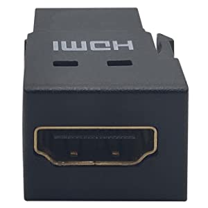 Tripp Lite HDMI Keystone Panel Mount Coupler (F/F), 8k Video @ 60Hz (4:4:4), HDCP 2.2, Black, (P164-000-KPBK8K)