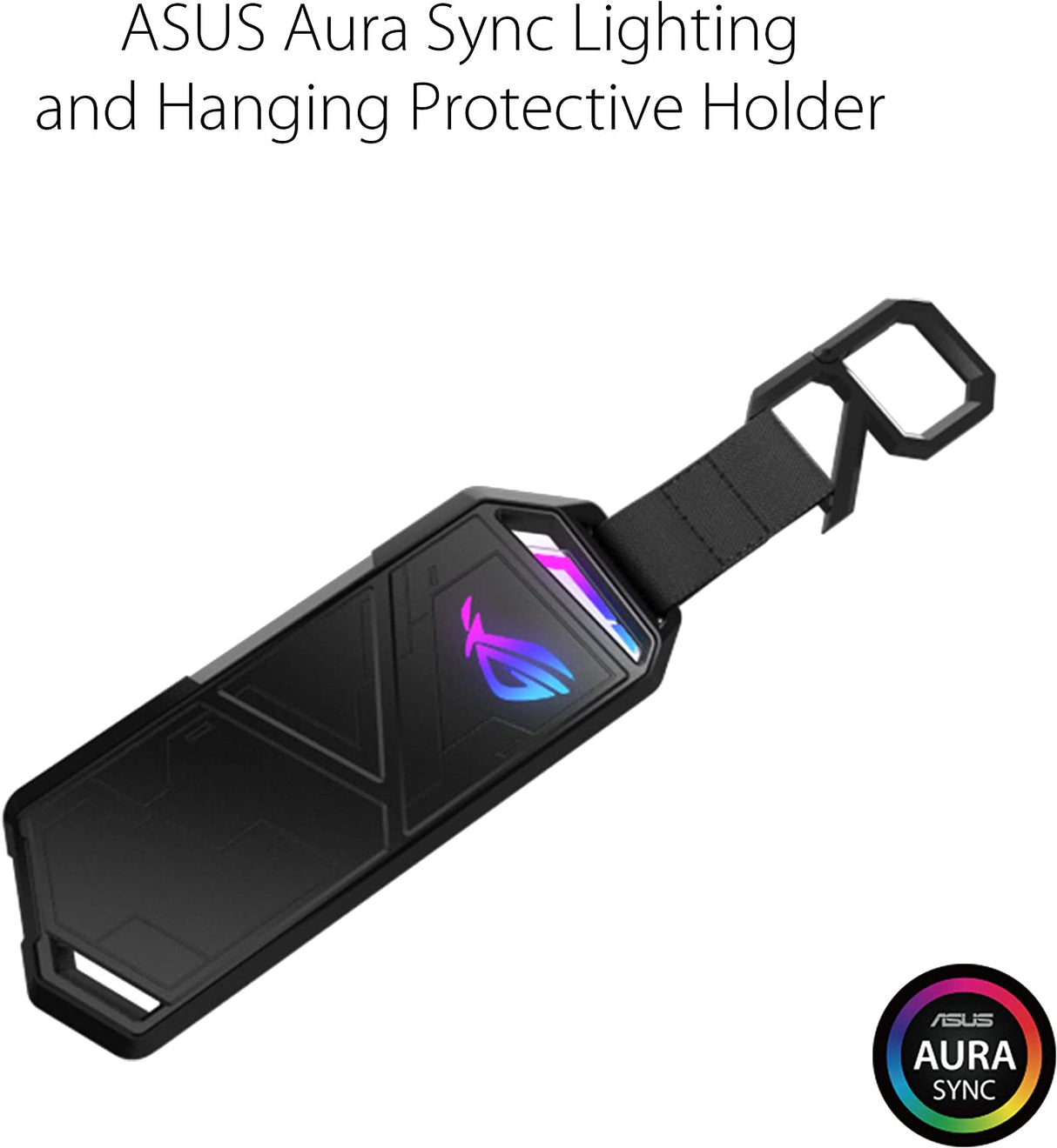 ASUS ROG STRIX Arion Aluminum Alloy M.2 NVMe SSD External Portable Enclosure Case Adapter, USB 3.2 Gen 2 Type-C (10 Gbps), USB-C to C and USB-C to A Cables, Fits PCIe 2280/2260/2242/2230 M Key/B+M Key