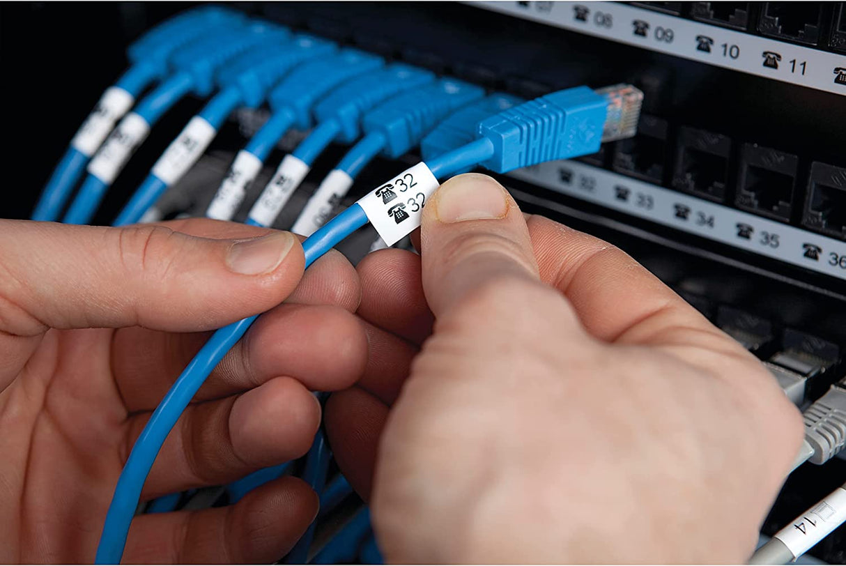 DYMO Industrial Labels for DYMO Industrial RhinoPro Label Makers, Black on Yellow, 1/2", 1 Roll (18490) Black on Yellow 1/2" (12MM) Labels