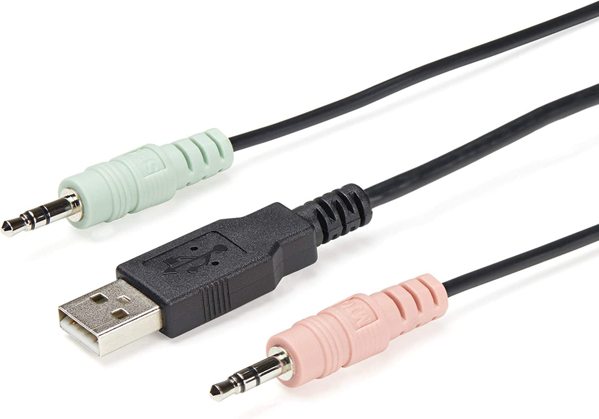 StarTech.com 2 Port DisplayPort KVM Switch - 4K 60Hz - Compact Dual Port UHD DP 1.2 USB Desktop KVM Switch with 4ft Cables & Audio - Bus Powered & Remote Switching - MacBook ThinkPad (SV211DPUA4K)