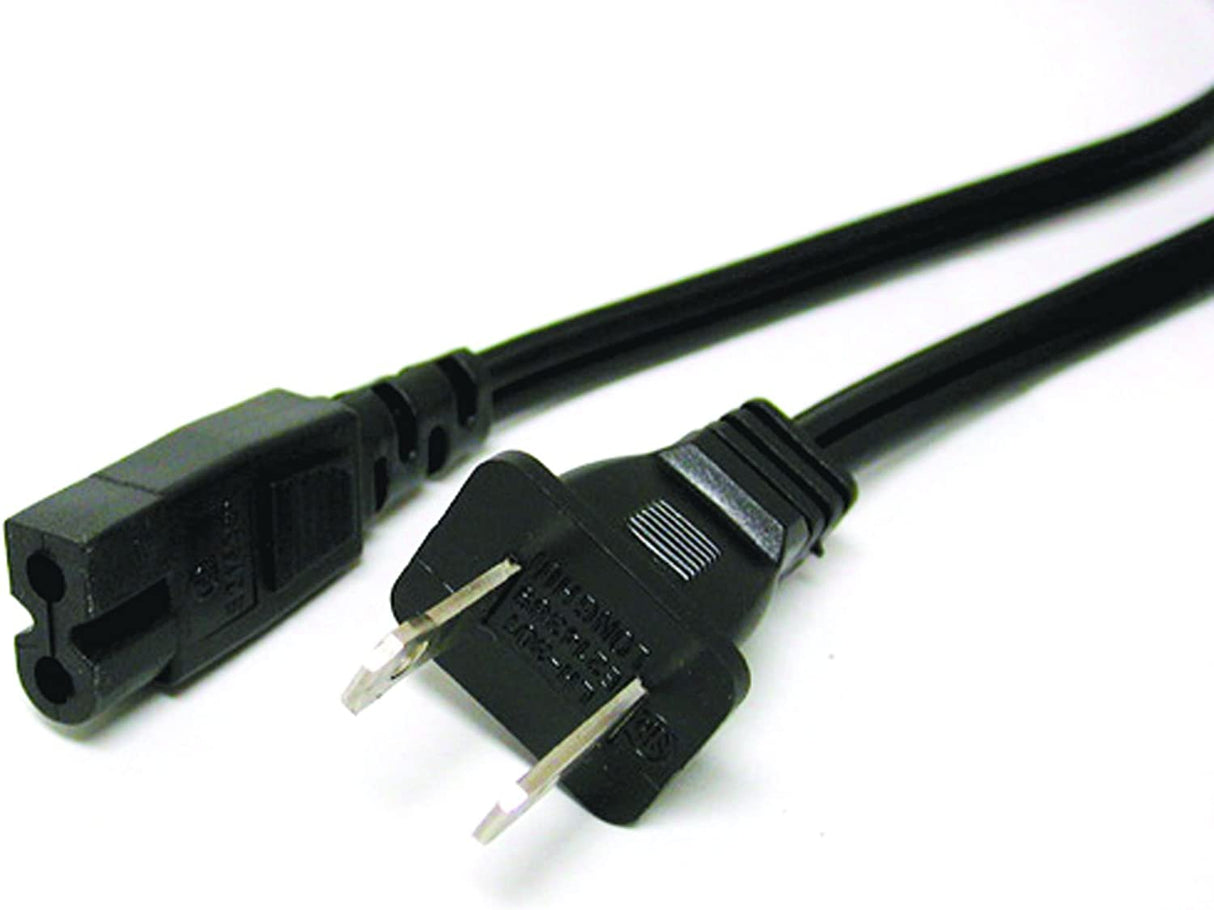 C2g/ cables to go C2G 27399 18 AWG 2-Slot Polarized Power Cord (NEMA 1-15P to IEC320C7) TAA Compliant (6 Feet, 1.82 Meters)