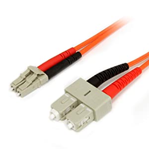 StarTech.com 5m Fiber Optic Cable - Multimode Duplex 62.5/125 - LSZH - LC/SC - OM1 - LC to SC Fiber Patch Cable (FIBLCSC5) Orange 16 ft / 5 m LC to SC Multimode Duplex 62.5/125