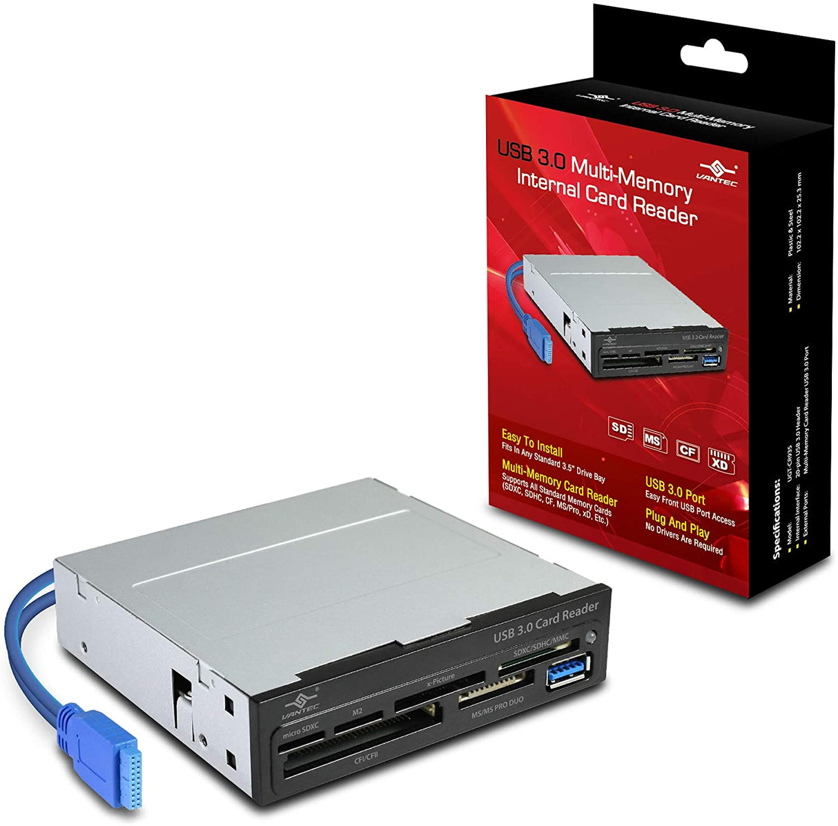 Vantec USB 3.0 Multi-Memory Internal Card Reader (UGT-CR935)