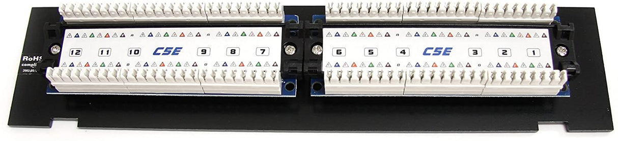 StarTech.com 1U 12 Port Wall Mount Cat5e 110 Patch Panel - 45 Degree (PANEL4512)