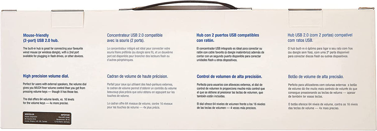 Matias Wired Aluminum Keyboard W/Numeric KEYPAD for MAC Silver