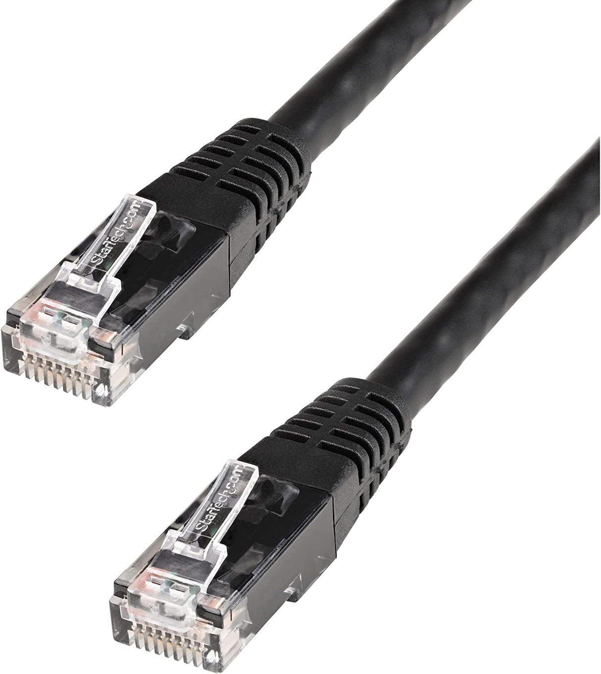 StarTech.com 1ft CAT6 Ethernet Cable - Black CAT 6 Gigabit Ethernet Wire -650MHz 100W PoE++ RJ45 UTP Molded Category 6 Network/Patch Cord w/Strain Relief/Fluke Tested UL/TIA Certified (C6PATCH1BK) Black 1 ft / 0.3 m 1 Pack