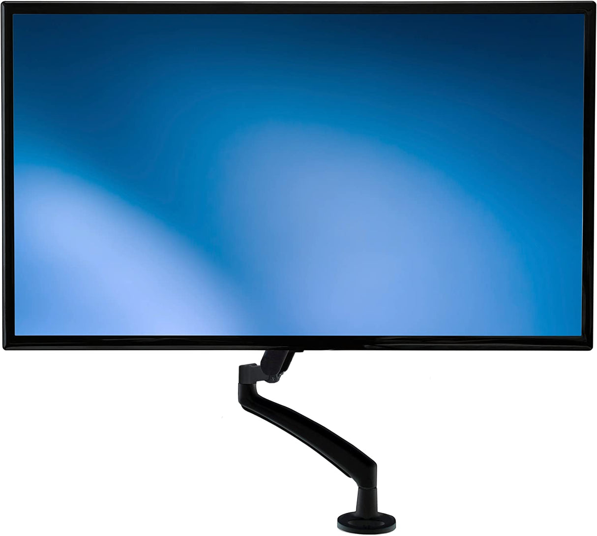 StarTech.com Desk Clamp Monitor Mount - Adjustable - Supports Monitors 12” to 34” - Full Motion Slim VESA Mount Monitor Arm - Desk & Grommet Clamp -Black (ARMSLIM)