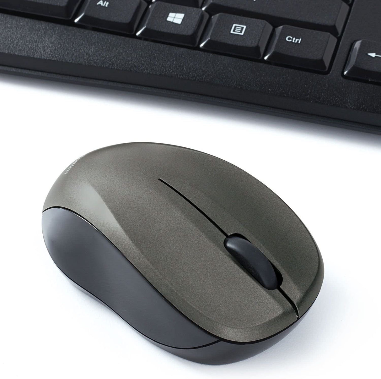 Vertiv Verbatim Wireless Silent Mouse & Keyboard Combo - 2.4GHz with Nano Receiver - Ergonomic, Noiseless, and Silent for Mac and Windows - Graphite (99779)