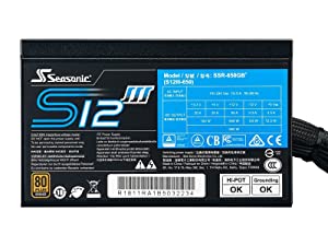 Seasonic S12III 650 SSR-650GB3 650W 80+ Bronze ATX12V & EPS12V Direct Cable Wire Output Smart & Silent Fan Control Power Supply