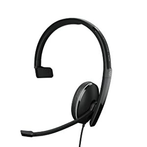 EPOS | Sennheiser Adapt 135 II (1000907) - Wired, Single-Sided Headset with 3.5mm Jack for Mobile Devices  - Superior Sound - Enhanced Comfort - Noise Limiter Switch - Black