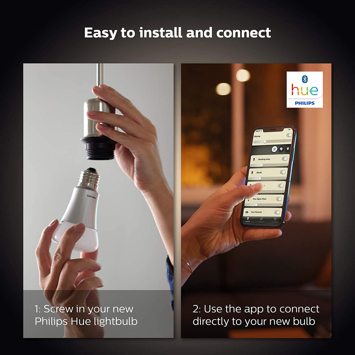 Philips Hue 548800 Huew 6W GU10 2P Ca Blurbs, A Certified for Humans Device , White 2 Count (Pack of 1) GU10 Bulb