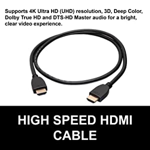 C2g/ cables to go C2G HDMI Cable, 4K, High Speed HDMI Cable, Ethernet, 60Hz, 1 Foot (0.3 Meters), Black, Cables to Go 56781 1 Feet 1 Pack