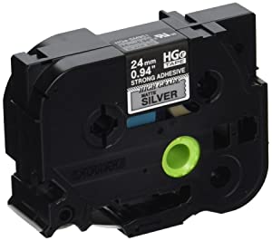 Brother HGES9515PK Black on Matte Silver Extra-Strength Adhesive Label Tape