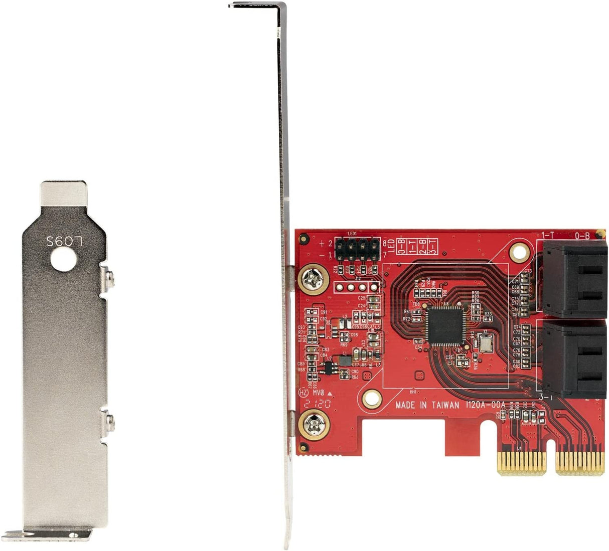 StarTech.com SATA PCIe Card - 4 Port PCIe SATA Expansion Card - 6Gbps - Low/Full Profile - Stacked SATA Connectors - ASM1164 Non-Raid - PCI Express to SATA Converter (4P6G-PCIE-SATA-CARD) PCIe 3.0 | 4 Ports