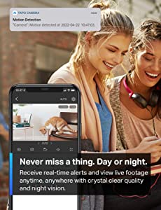 TP-Link Tapo 1080P Indoor Security Camera for Baby Monitor, Dog Camera w/ Motion Detection, 2-Way Audio Siren, Night Vision, Cloud & SD Card Storage, Works w/ Alexa & Google Home (Tapo C100) 1080P 1-Pack