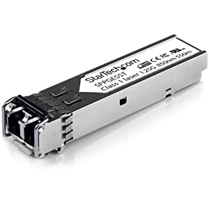 StarTech.com Cisco SFP-GE-S Compatible SFP Module - 1000BASE-SX - 1GbE Multimode Fiber MMF Optic Transceiver - 1GE Gigabit Ethernet SFP - LC 550m - 850nm - DDM Cisco IE3400, IE3300, IE3200 (SFPGESST) SFP-GE-S Single