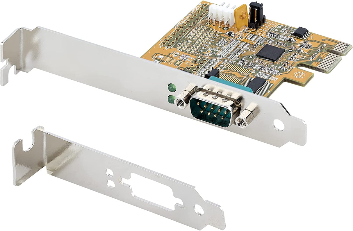 StarTech.com PCI Express Serial Card, PCIe to RS232 (DB9) Serial Interface Card, PC Serial Card, 16C1050 UART, Standard and Low Profile Brackets, COM Retention, Windows/Linux (11050-PC-SERIAL-CARD)