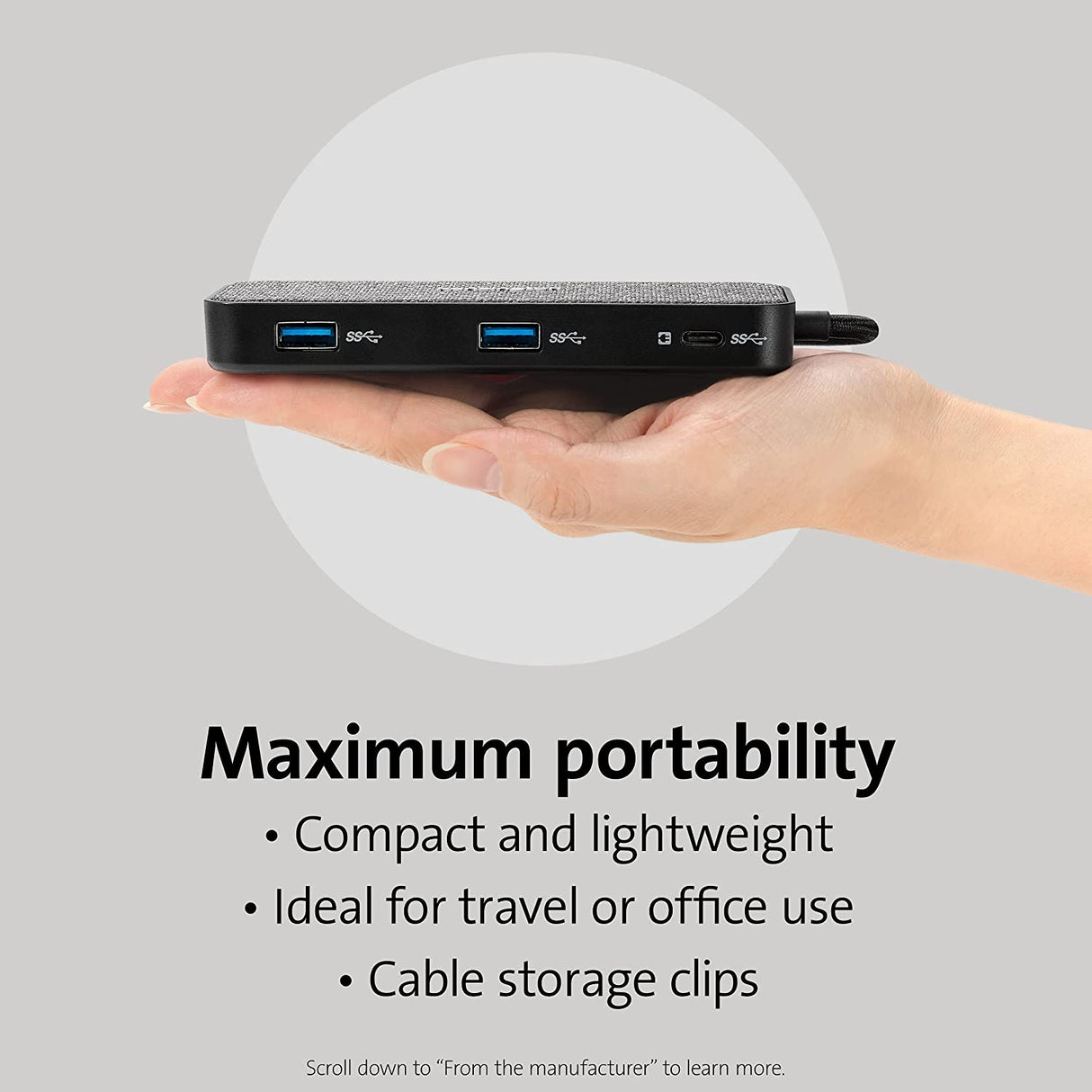 Kensington SD1650P USB-C 4K Docking Station with 100W Power Pass-Through - Windows/MacOS/Chrome/iOS/Android (K34020WW)