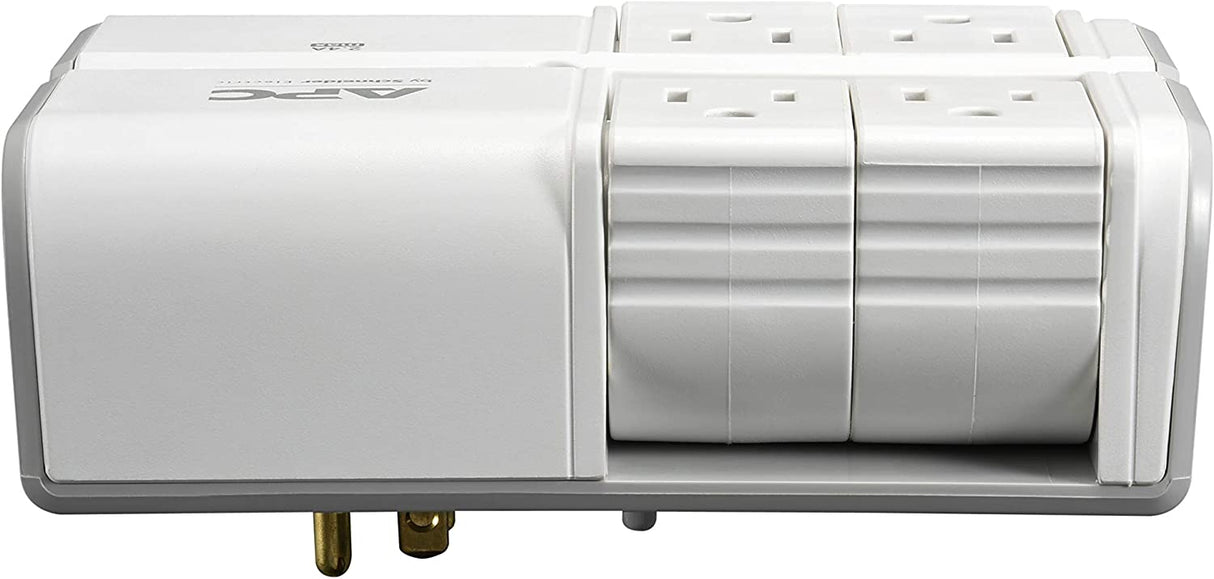 APC Wall Outlet Surge Protector with USB Ports, PE4WRU3, (4) Rotating Multi Plug Outlet, 1080 Joule Surge Protection 4 Rotating Outlets