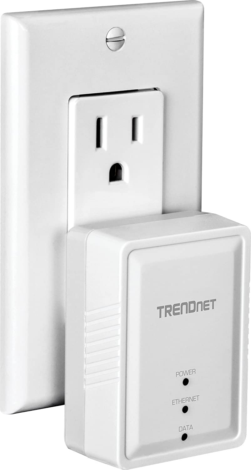 TRENDnet Powerline 500 AV Nano Adapter Kit, Includes 2 x TPL-406E Adapters, Cross Compatible With Powerline 600-500-200, Windows 10, 8.1, 8, 7, Vista, XP, Plug & Play Install, White, TPL-406E2K