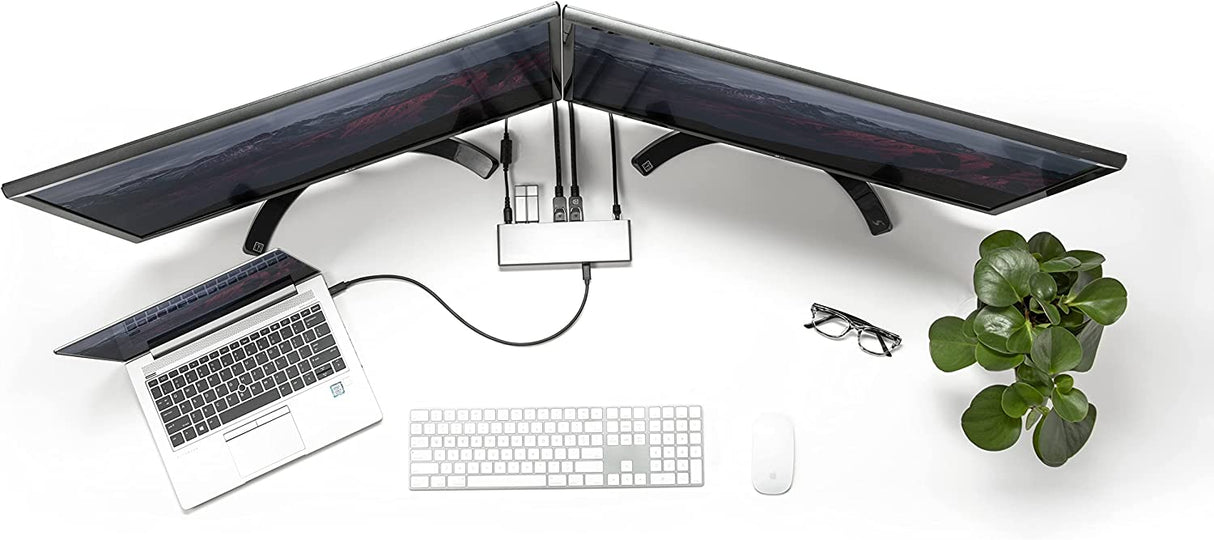 StarTech.com Thunderbolt 3 Dock - Dual 4K 60Hz Monitor TB3 Laptop Docking Station with DisplayPort, HDMI & 1080p VGA - 85W Power Delivery & Charging - 2x USB-A, Ethernet - Mac & Windows (TB3DK2DHV) 85W Power Delivery | 2x USB-A 3.0