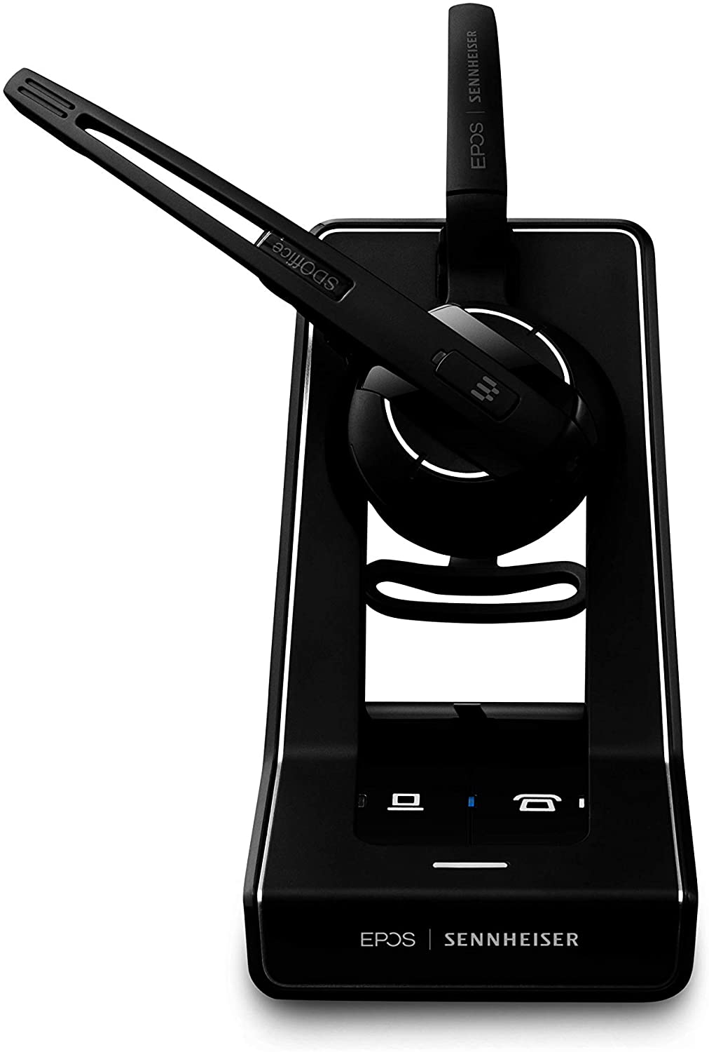 Sennheiser SD Office ML (506009) - Single-Sided DECT Wireless Headset for Desk Phone and Skype for Business Connection, Noise-Cancelling Microphone, Multiple Wearing Styles (Black)
