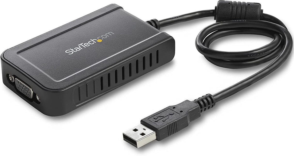 StarTech.com USB to VGA Adapter - 1920x1200 - External Video & Graphics Card - Dual Monitor Display Adapter - Supports Windows (USB2VGAE3) 1920p x 1200p