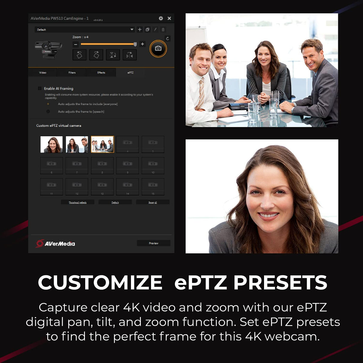 AVerMedia Live Streamer CAM 513. A Plug & Play USB 3.0, 4K UHD, Wide-Angle Lens Webcam (PW513) 4K UHD Livestream