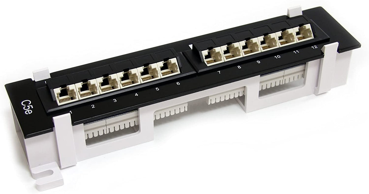 StarTech.com 1U 12 Port Wall Mount Cat5e 110 Patch Panel - 45 Degree (PANEL4512)