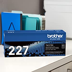 Brother Genuine TN227, TN227BK, High Yield Toner Cartridge, Replacement Black Toner, Page Yield Up to 3,000 Pages, TN227BK, Amazon Dash Available Black 1 Pack Toner